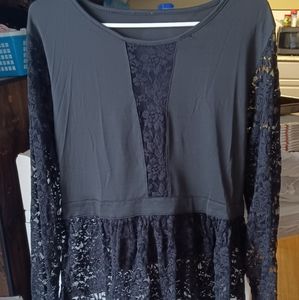 Black dress top from SheIn Curve